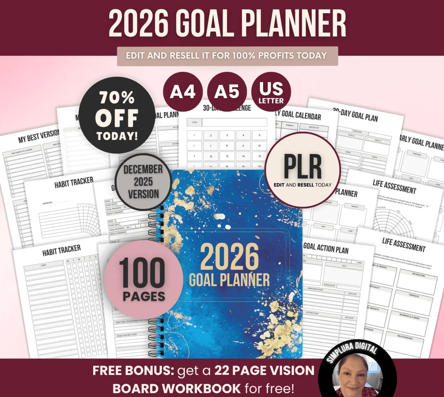 Goal Planner Canva Templates | COTTON CA