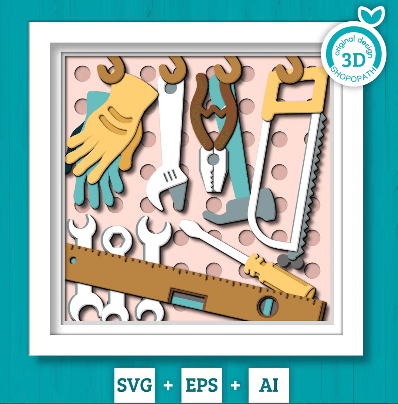 My Dad Can Fix It 3D Shadow Box SVG